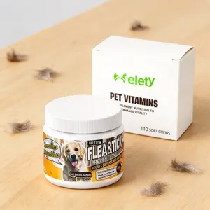 Helety Dog Vitamins for Skin & Coat Care 110 Soft Chews Canine Nutritional Supplement for All Dogs & Puppies Long-Lasting Protection