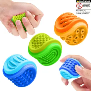Fidget Toys Sensory Stone for Kids, 3 Count Double Sided Textured Sensory Toys, Calming Quiet Stress Relief, Classroom & Office Essential, Fidget Stones