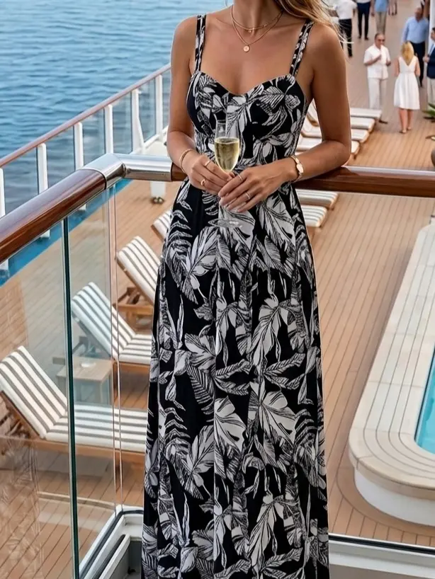 Built-In Padded Bra Maxi Dress | Sleeveless Casual Summer Dress | Practical Long Dress | Limited Qty