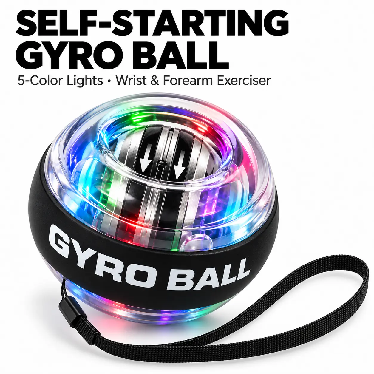 Hand Strengthener Gyro Ball, Sports & Outdoor Fitness Training Equipment -duty non-slip forearm exerciser stress relief squeeze ball Natural Stone Textured Callus Grip Trainer sohochic resistance heavy surface wrist