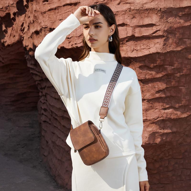 [Valentine's Day Gift] BOSTANTEN Cell Phone Purse Small Crossbody Bags for Women Leather Handbags Phone Wallet with Card Slots Adjustable Strap