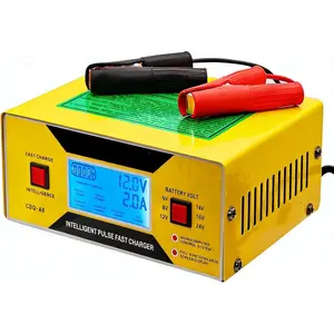 6/8/12/14/16/24V  Charger 0-10Amp  Adjustable   Charger with Upgraded  Clamps,  Trickle Charger, Maintainer for Golf Cart,,RV,8