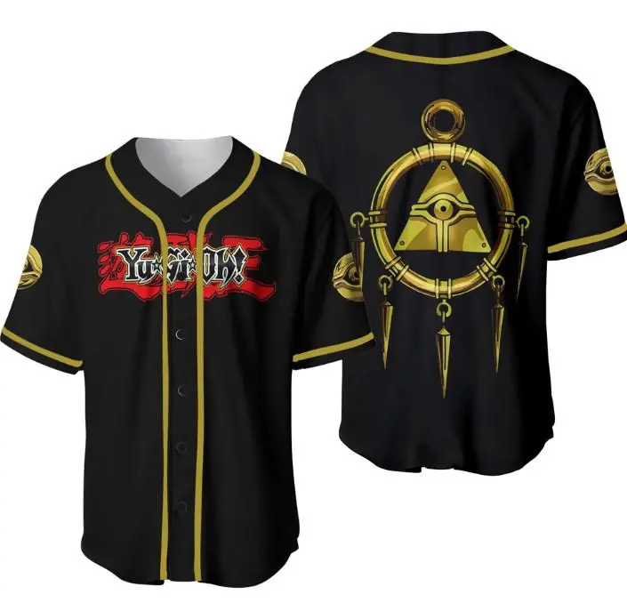 Yu-Gi-Oh! Baseball Jersey, Anime Button Up Jersey, Unisex Baseball Shirt, Manga Fan Gift