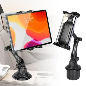 2 In 1 Car Cup Holder Tablet Holder, Adjustable Car Phone Holder, Car Phone Holder for Most 4-14 Inch Cell Phones & Tablets, Tablet Phone Mount