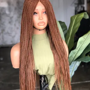 Closure glueless micro braids 24/26 inch with adjustable straps ready to ship