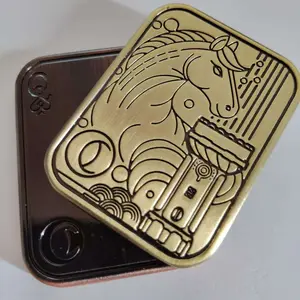 Zinc Alloy Poker Horse Head Q Push Coin, Edc Trendy Metal Stress Relief Toy, Helps Teens & Adults Relieve Study Work Pressure