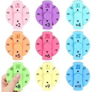 9 Pcs Math Fidget Spinners, Math Fidget Toy for Adults, Learn Multiplication and Division with The Math Spinners, Math Game for Home Classroom Prizes