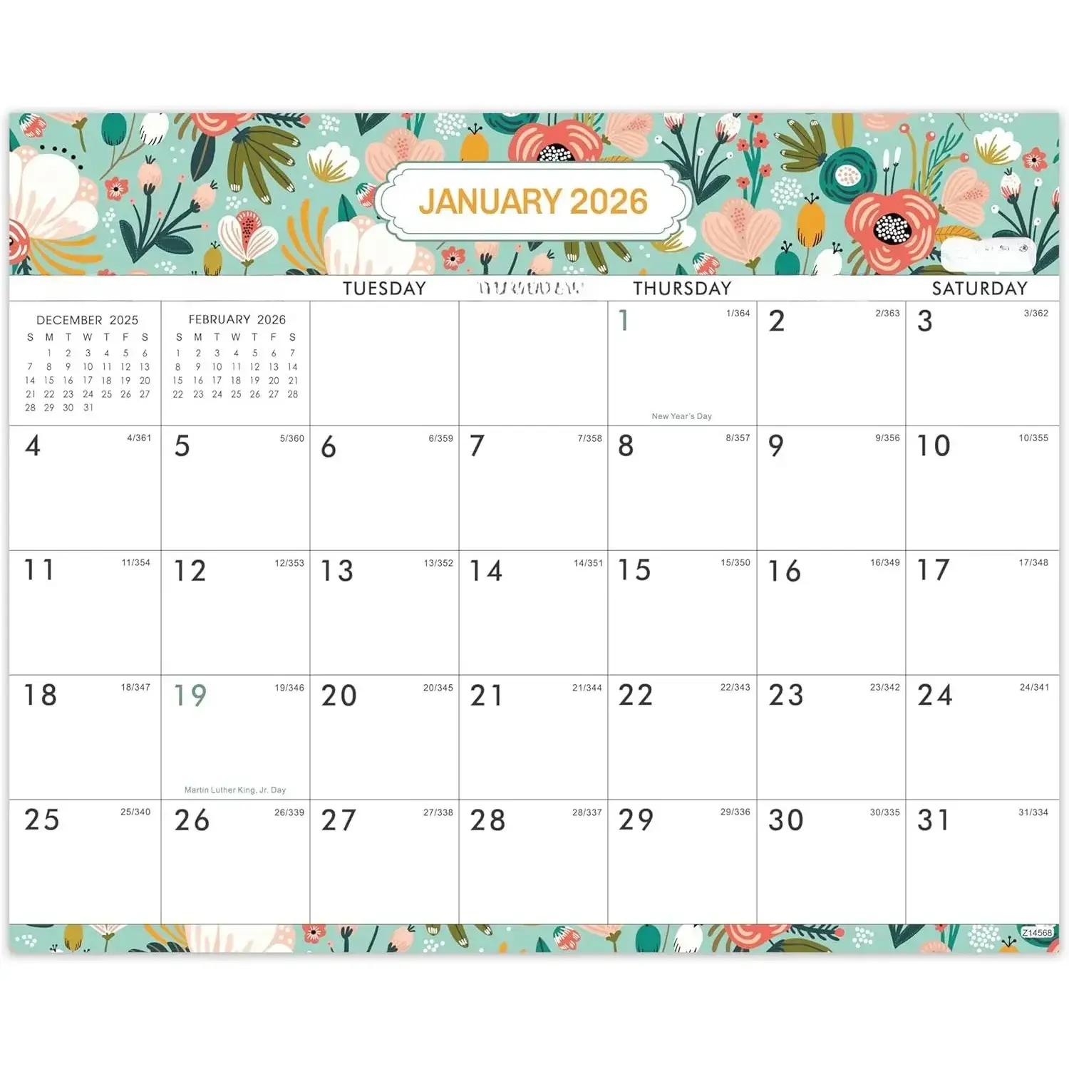 2026 Magnetic Fridge Calendar - Jan.2026-Dec.2026 Tear-off Pad, 8"×10" Fridge Organizer, Office Stationery for Refrigerator Planning