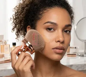 gggeeerrkkk Foundation Makeup Blender, Kabuki Brush For Face or Body Makeup, Works With Liquid or Cream Foundation, No Handle, Blend & Buff Makeup, Dense Synthetic Bristles, 1 Count