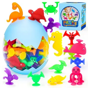 38 Piece Soft Squishy Silicone DIY Suction Cup Toy Set, Creative Soft Stress Relief Model, Imagination Stimulating Sensory Toy for Children, Sensory Stress Reliever