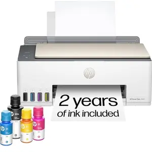 HP Smart Tank 5000 Wireless All-in-One Ink Tank Printer, Scanner, Copier with 2 Years of Ink Included, Best-for-Home, Cartridge-Free, Refillable and AI-Enabled. (5D1B6A) #1 Best Seller in Ink Tank Printers