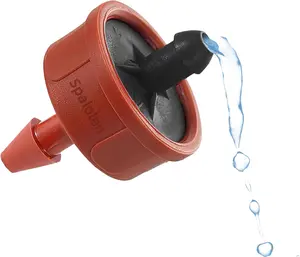 60 count 1 GPH  Compensating Drip Irrigation Spot Watering Drippers/Emitters, Self-Cleaning Constant Flow Drip Irrigation Emitters Heads Irrigation Drippers Parts for Drip Irrigation System