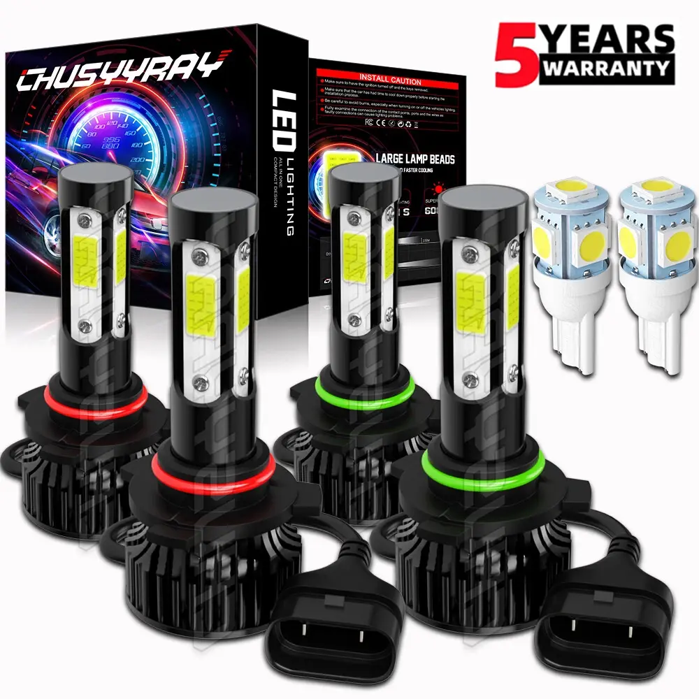 For Chevy Silverado 1500 1999 2000 2001 2002 2003 2004 2005 2006 LED Headlight 9005 9006 Hi-Low Beam 4x White Truck Led Headlamps Bulbs