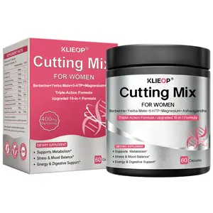 Cutting Mix Complex for Women, Upgraded 10-in-1 Formula with Berberine, Cinnamon, Chromium, Yerba Mate, 5-HTP, Magnesium & Ashwagandha, Metabolism & Satiety Support,  for Energy & Mood 60 Capsules