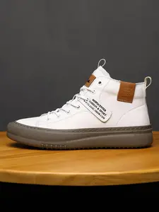 Men's Fashionable Letter Design Design Lace Up Closed Ankle Boots, Casual Comfortable Sports Boots for Fall & Winter, Male All-match Round Toe Shoes for Daily Wear Footwear