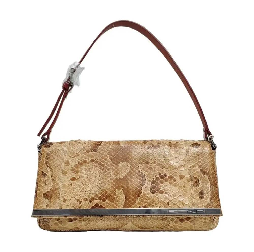 Pre-owned FENDI As Shown Crossbody Bags Flap Pochette Yellow Shoulder Bags 2.25 10 SH