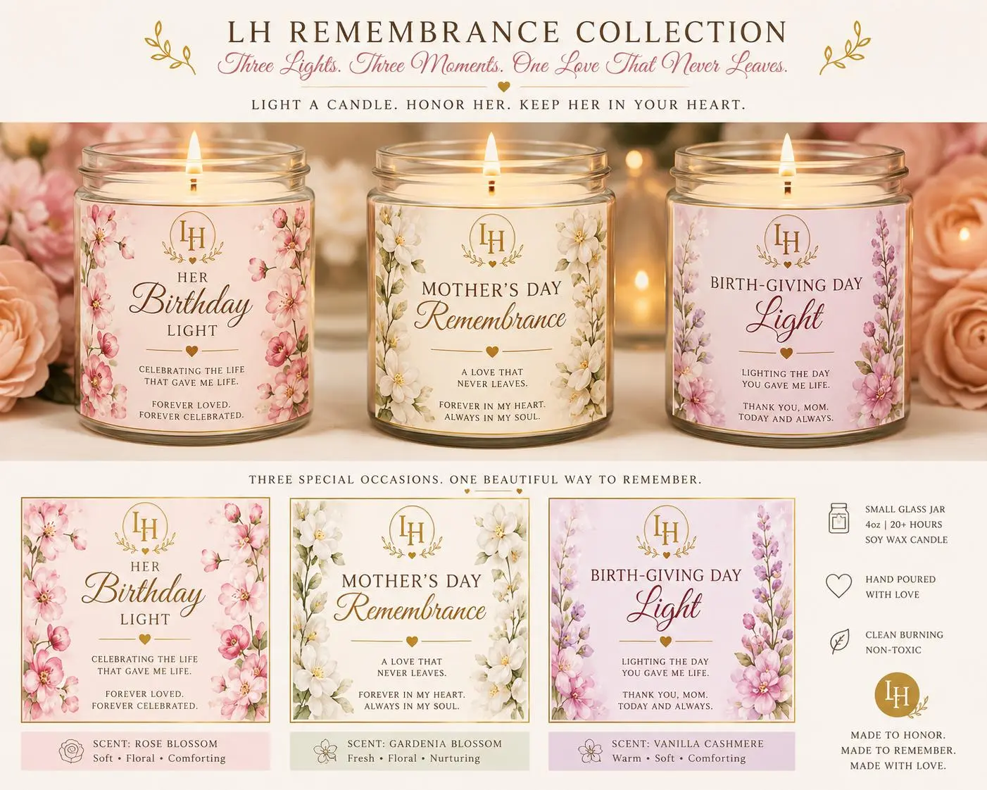 LH Remembrance Candle And Cards