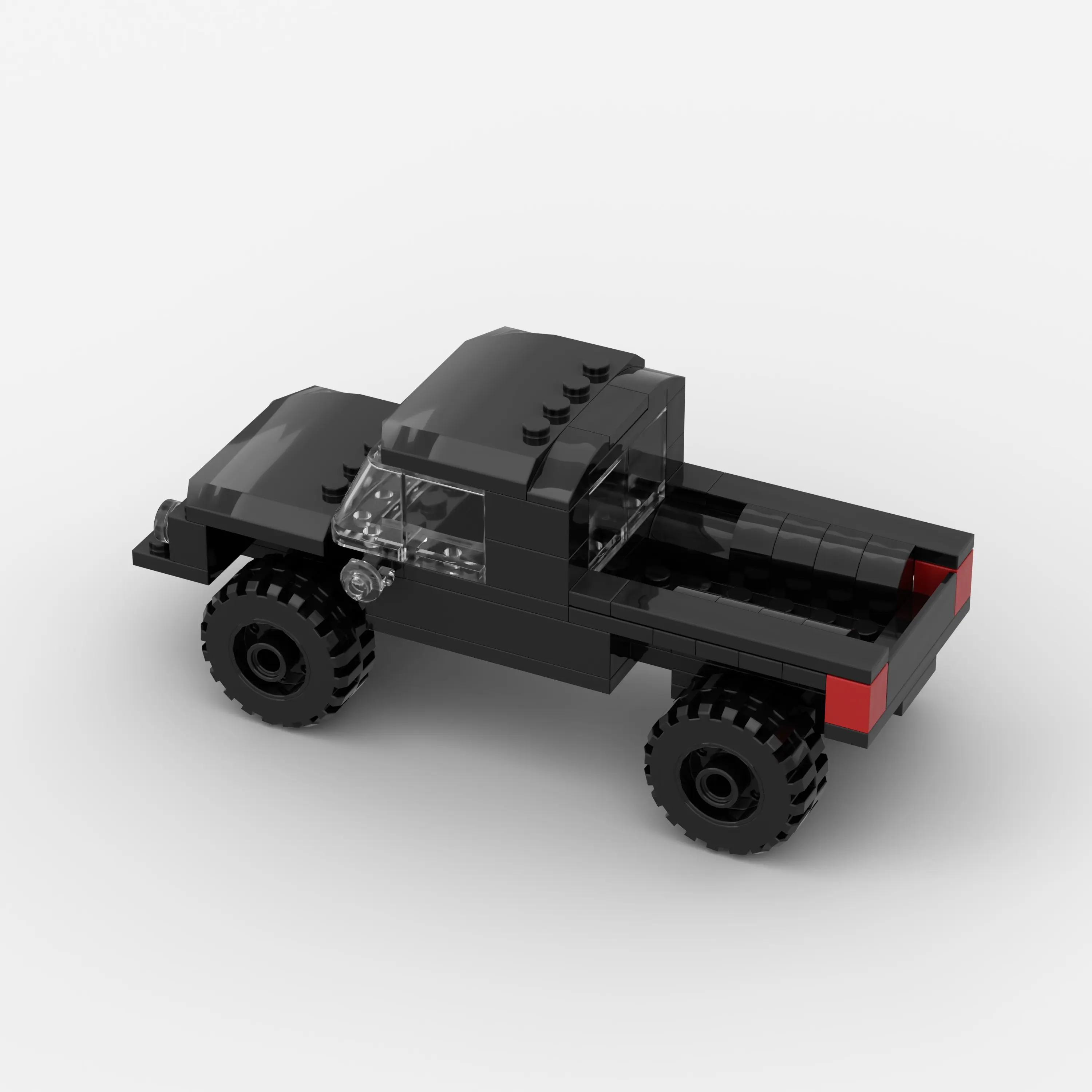 Black Pickup Truck MOC Building Blocks Set 85PCS, City Off-Road Vehicle Model Building Bricks Kit, DIY Assembly Toy for Kids and Adult Collectors