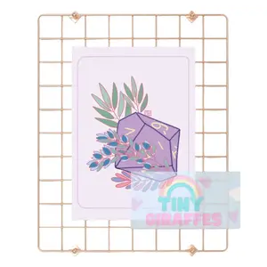 Floral DND D8 Dice Prints - Perfect Gift for Tabletop Games Fans