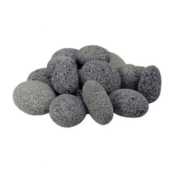 Aquascape 78318 Rolled Smooth Black and Grey Tumbled Lava Stone 50 lbs Bulk Pack, Aquarium-Safe Decorative Marbles & Rocks, Aquatic Pet Tank Decor, Water Feature Use, Superior for Gas Fire Burner Systems, Tumbled Shape