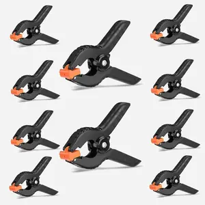 10-Pack 2-Inch Mini Plastic Strong A-Frame Spring Clips, Quick-Fix Clamps for Woodworking, Crafts, Photography, Laundry