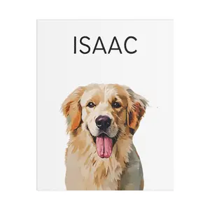 Custom Pet Portrait Canvas Wall Art, Personalized Dog Art, Home Decor, Gift for Pet Lovers, Unique Pet Memorial