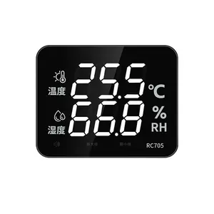 Thermohygrometer for industrial use, high-precision, for home and indoor time monitoring and display, suitable for warehouses