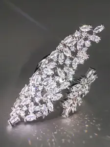 1 PC Glamorous Cubic Zirconia Marquise Cut Ring For Women For Wedding Engagement Anniversary Party Jewelry Valentine's Day Gift Marquise Wedding Bands