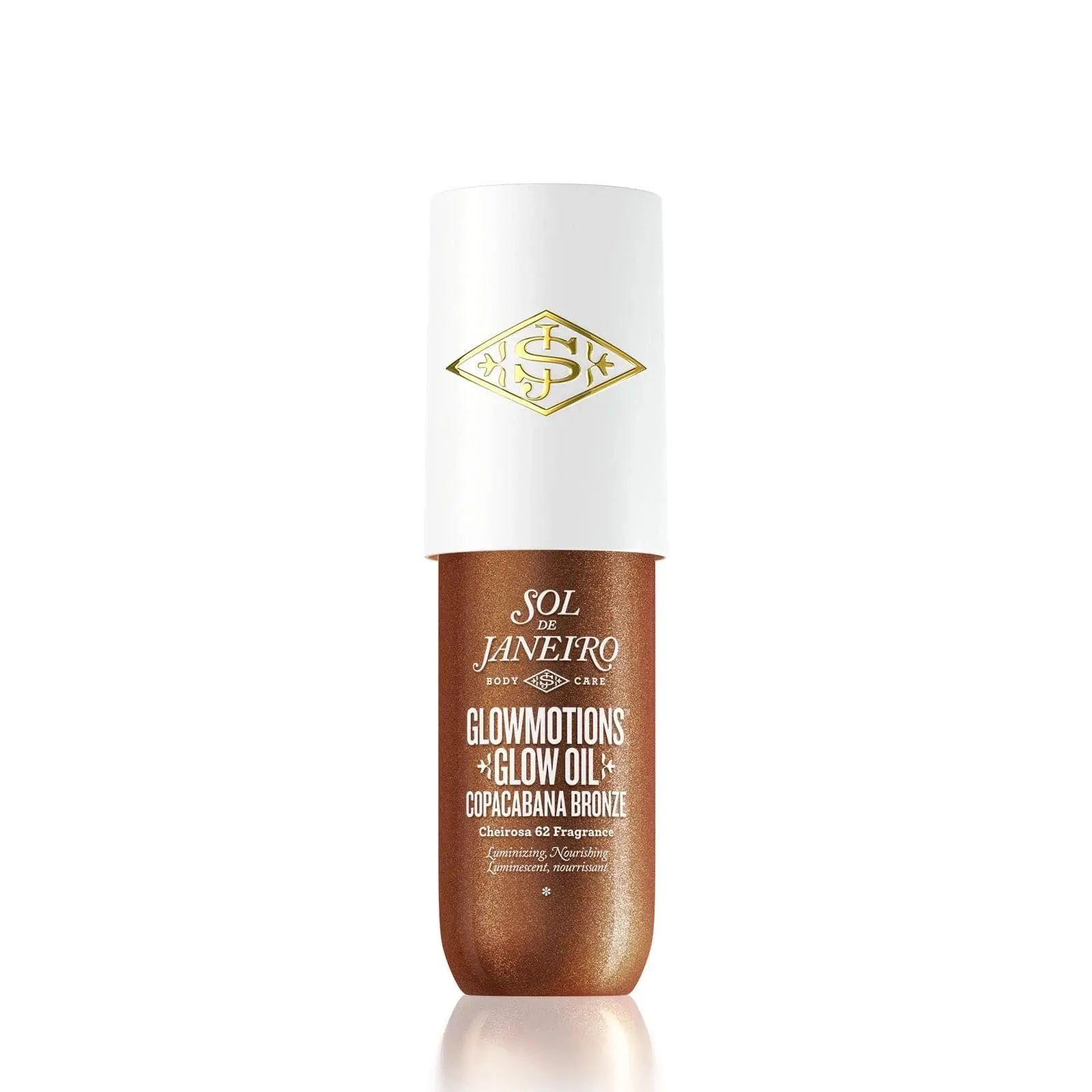 Sol de Janeiro GlowMotions Glow Body Oil - Body Care, Lightweight Scented Oil with Brazilian-Style Shimmer, Bronze Effect, Pistachio-Salted Caramel-Vanilla Aroma, Skin-Softening Formula