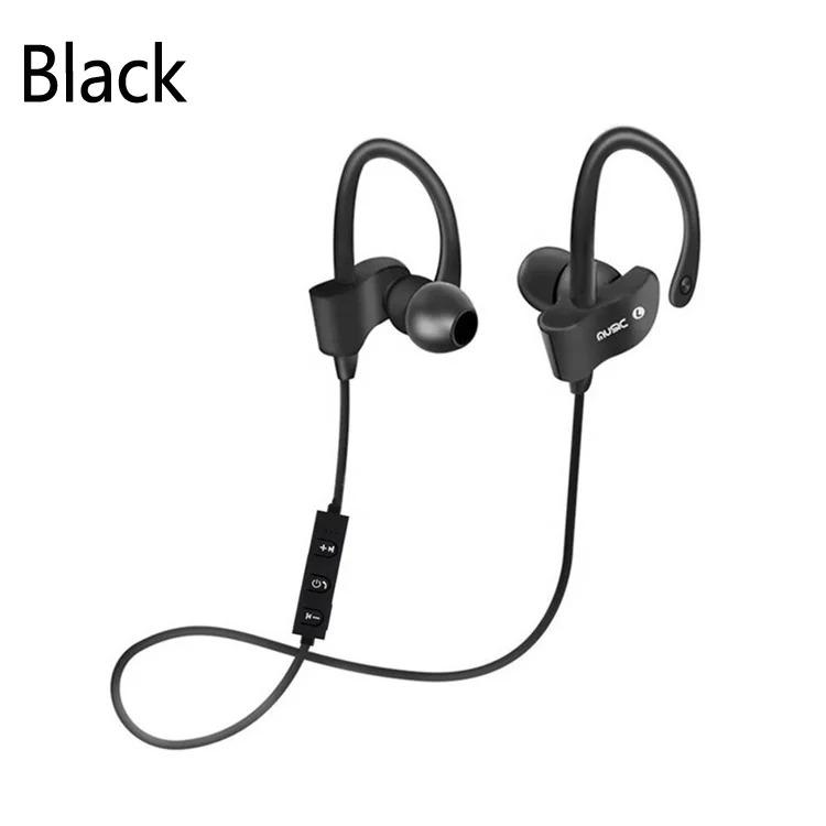 Wireless Bluetooth Headphones Stereo Hook Headset Music Sport Earphone Gaming Handsfree Earphone for All Smart Phones Waterproof Sweat Proof HiFi Sound Black