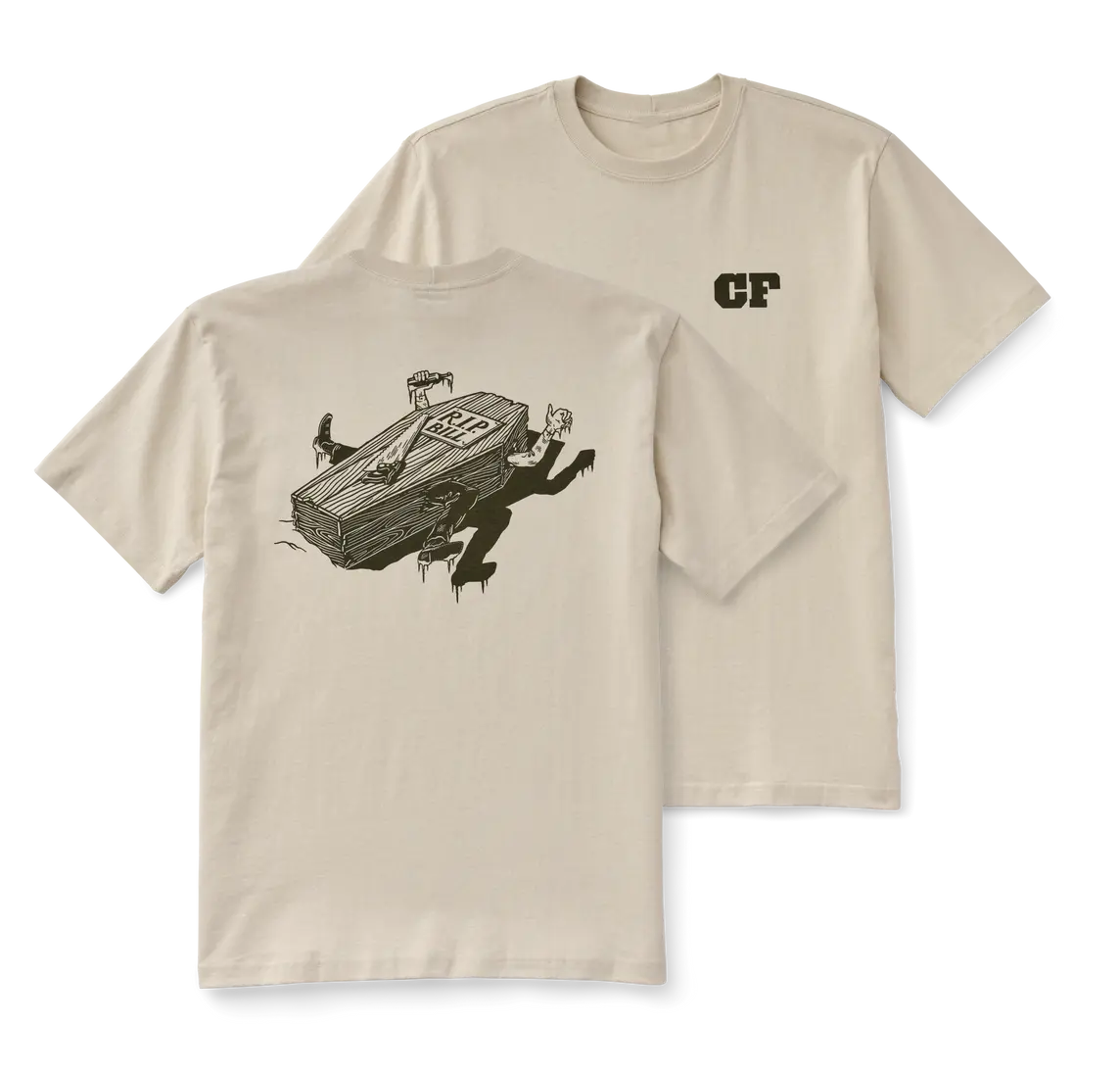 Flip Bill Graphic Tee Mens Unisex Streetwear Cotton Top Vintage Dark Humor