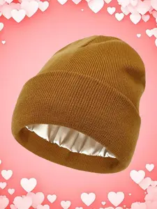 Solid Color Beanie Hats for Men, Boyfriend Gifts, Fall & Winter Outdoor Knitting Warm Hat for Men & Women, Fitted Hat, Daily Clothing Decor