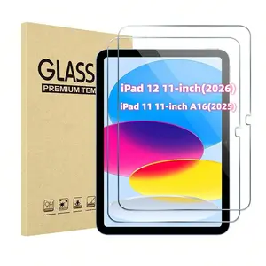 2pc iPad Tempered Glass Screen Protector, Tablet Protector, HD High Transparency, Anti-Scratch Shockproof, Full Coverage, Fingerprint Resistant, Compatible with iPad 10th Gen