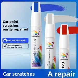 Touch-up paint pen in pearl white, black, and silver; paint pen for repairing scratches and scuffs on car paint; car supplies wax