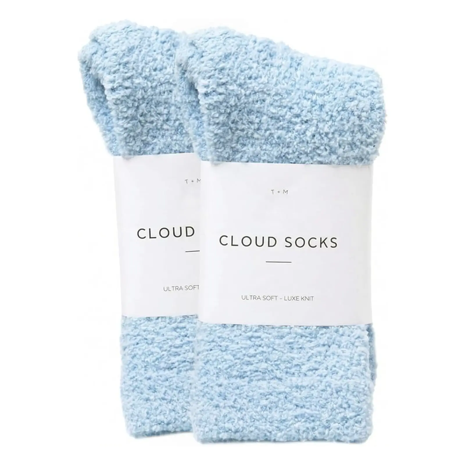 Women's Unboxme Luxe Plush Cloud Socks - 2-Pack Cotton, Ultra-Soft Fuzzy, Premium Cozy Mid-Calf Sleep Socks for Everyday Simple Warmth, Perfect Gift