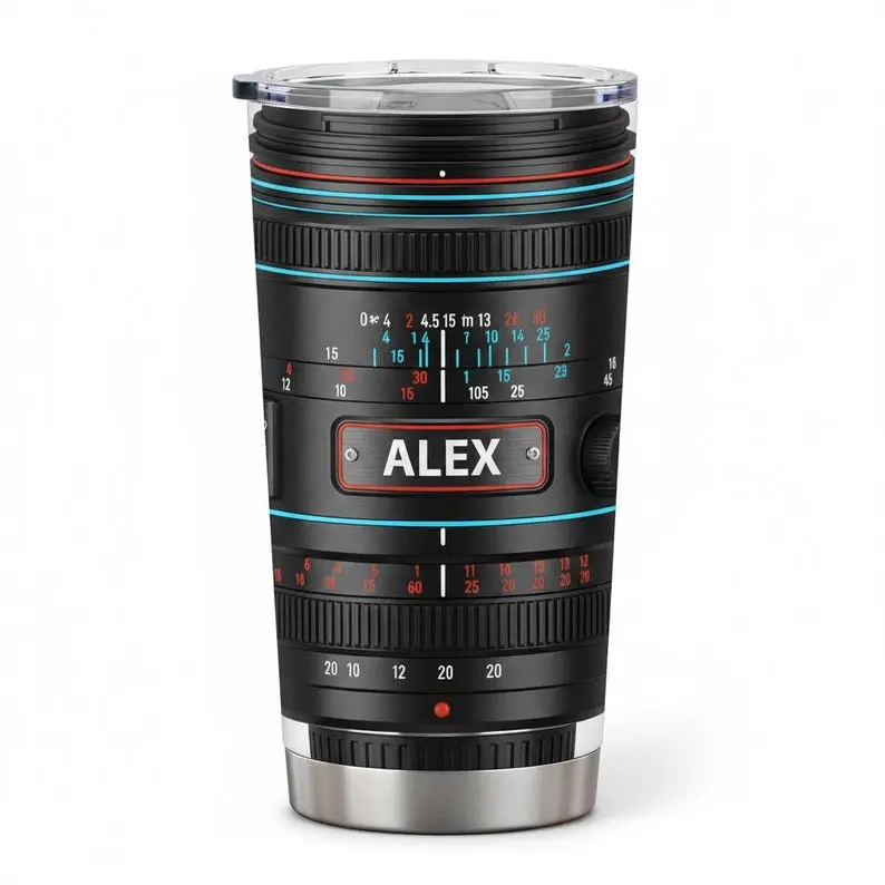 Camera Lens Mugs, Funny Camera Tumbler,Photographer Tumbler, Photography Tumbler, Photographer Gifts for men, Birthday Gifts,Boyfriend Gifts
