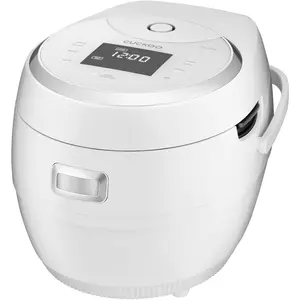 Cr1020f 10cup uncooked 20cup cooked micom rice cooker with nonstick inner pot 16 menu options lcd display fuzzy logic tech auto clean white