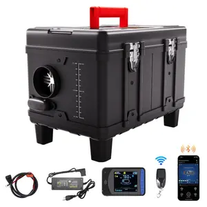 VEVOR 8KW Diesel Heater, 12V/24V All in One Diesel Air Heater, with Bluetooth APP Control, Remote Control and Display Screen, CO Alarm, Fast Heating Portable Diesel Heater for Vehicles and Garage