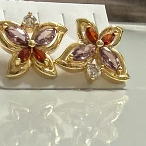 Aretes multi enchape 14 k