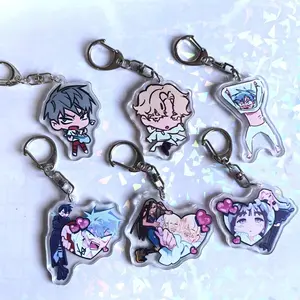 Anime Alien Stage IVAN & TILL Keychain Heart Bow Phone Charm Beaded Keychain Versatile Backpack Decoration Accessories Gifts