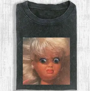 Funny Disgusted Barbiee Meme T-Shirt, Doll Face Meme Shirt Short Sleevee Tee Trendy, Weird Shirt, Sarcastic, Specific Shirt Graphic OML