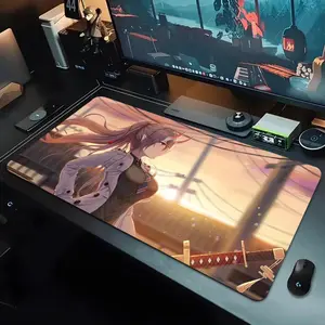 Izumo Azur Lane Mouse Pad Game Design 1000×500mm 900×400mm 800×400mm 600x300mm Large XXL Gaming Mouse Pad - Extended, Thick, Non-Slip Rubber Base Desk Mat with Precision Stitched Edges - Washable Large Desk Pad