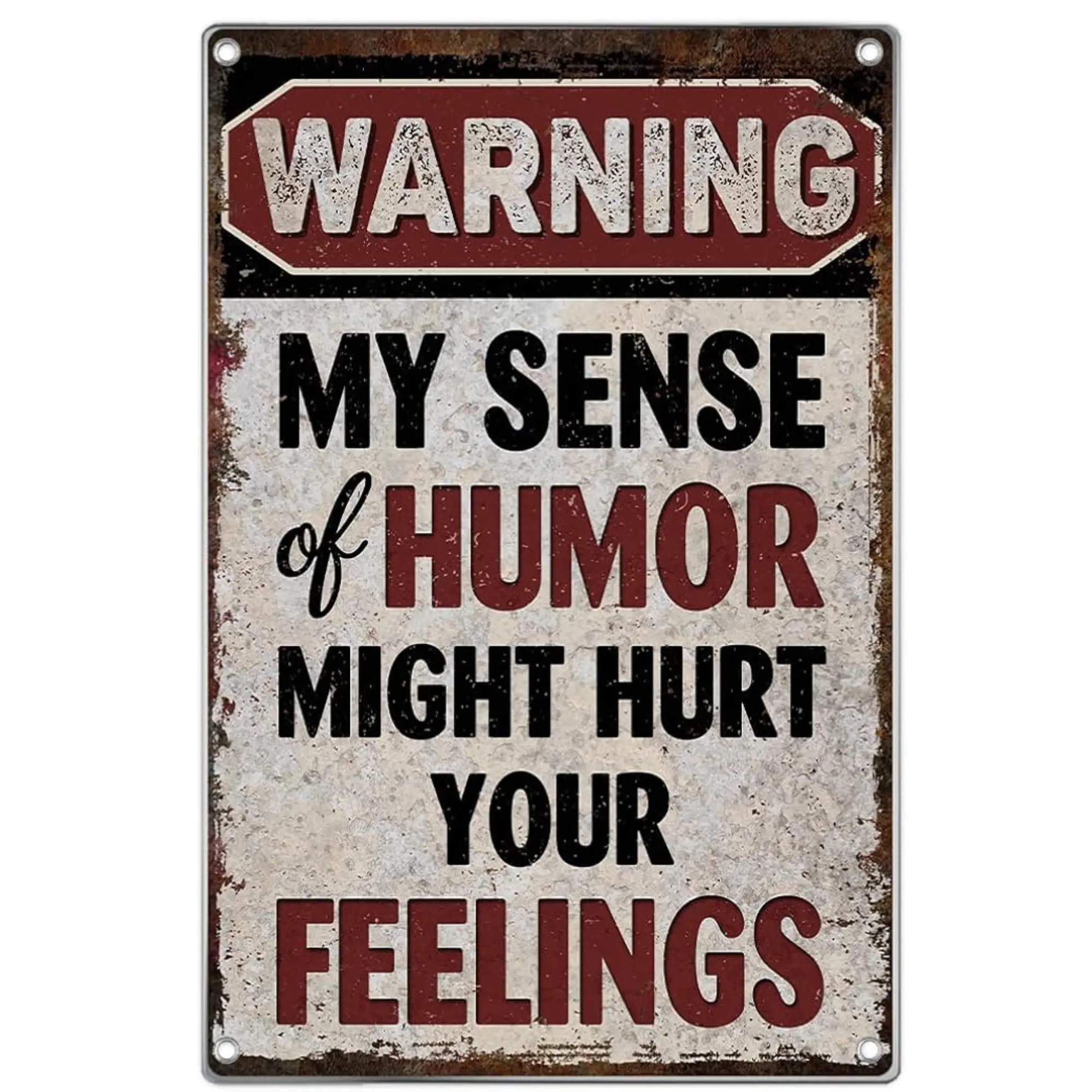 8x12 In Aluminium Plaque and Sign - Durable Metal Sign, Novelty Humorous Tone Wall Decor with Funny Quote for Man Cave Home Supplies