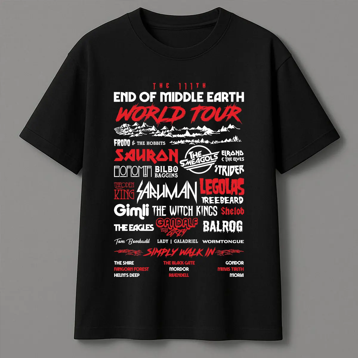 Middlearth World Tour T shirt Sweatshirt Hoodie, LOTR T shirt Sweatshirt Hoodie, LOTRings T shirt Sweatshirt Hoodie, Sarumanlotr T shirt Sweatshirt Hoodie