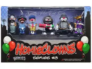 "HomieClowns" Series 3, 2-Inch Figures Set of 6 Pieces by Homies "HomieClowns" Series 3, 2-Inch Figures Set of 6 Pieces by Homies