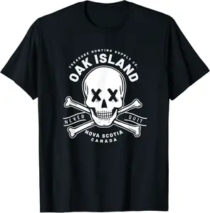 Oak Island Skull Never Quit Templar Treasure Hunting T-Shirt - Diegoort Shop J75B08NYHT4K3