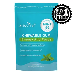 [BUY 1 GET 1 FREE] New Energy Caffeine Mints,Sugar Free with L-theanine + Natural Caffeine,Vitamin B12 & B6 - Nootropic Supplement for Energy and Focus(1Pack-90 Count）