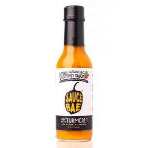 SAUCE BAE Skinny Habanero Hot Sauce - 5 oz - (Pineapple Habanero Infused with Turmeric - Seen on Hot Ones)