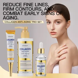 3 in 1, 3-Step Youth Lock: Plump, Hydrate, Rejuvenate, Collagen Trio: Firmer Eyes, Glowing Face, Silky Body, Collagen For Women, Collagen Serum, Collagen Eye Cream, Body Lotion, Lotion For Women