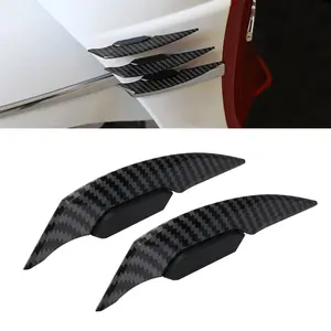 Motorcycle 3D Sticker Set with Hole Wind Blade Design, Carbon Fiber Car Decoration Decals, 2 Pieces Per Pack